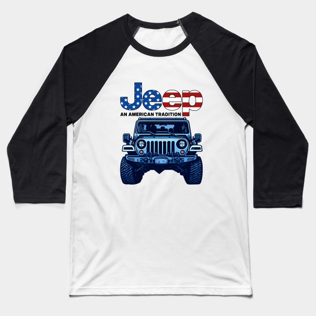 Jeep American Community! Baseball T-Shirt by ManulaCo